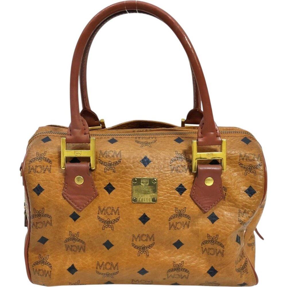 (L3) MCM Hand Bag Brown PVC
